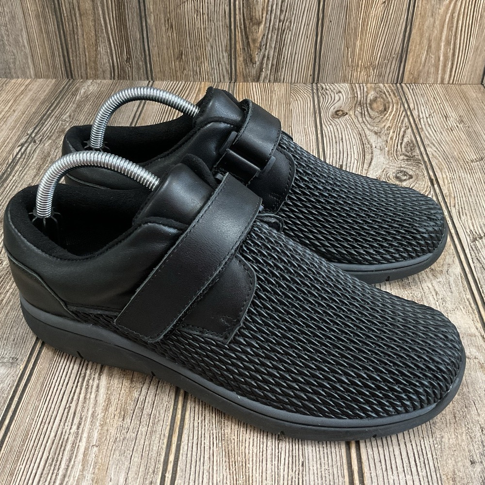 Propet Olivia WCA033P Womens 10.5 X(2E) Black Leather Lifestyle Sneakers Shoes